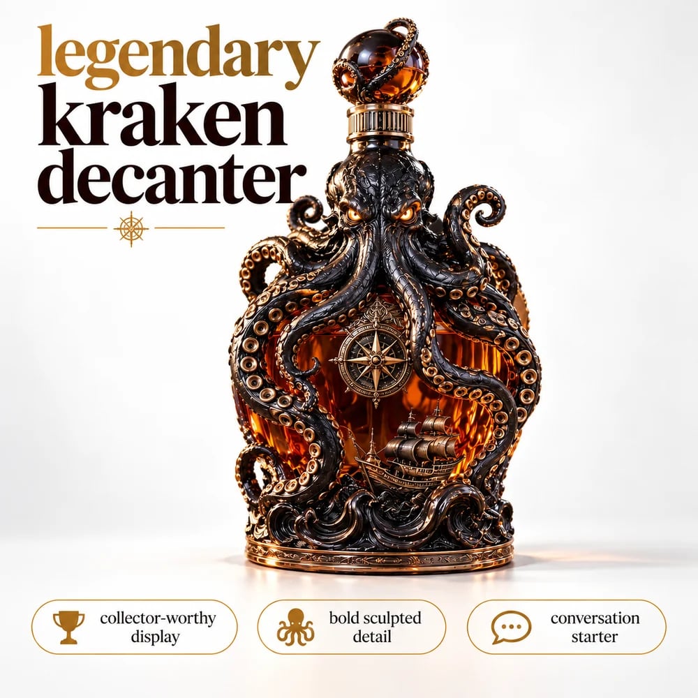 Kraken decanter and collector gift box