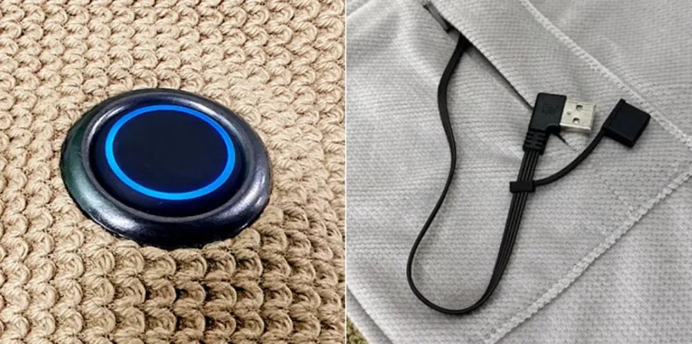Three temperature heated shawl controls