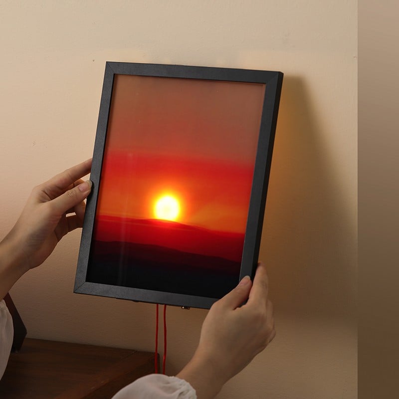Warm sunset-inspired glow in home decor setting