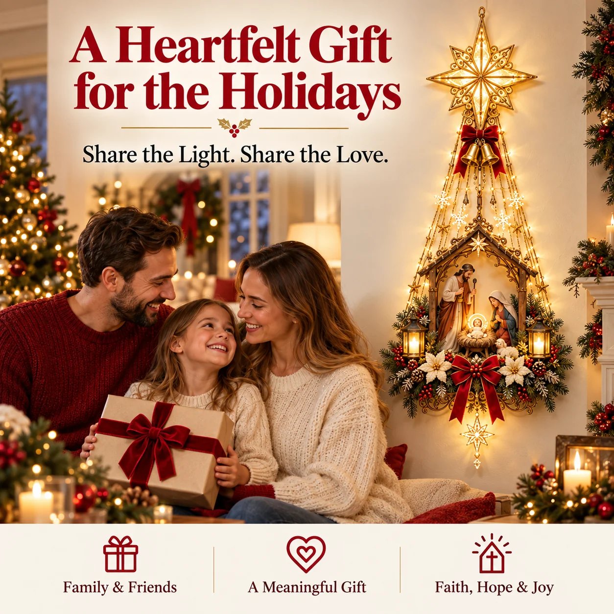 Meaningful Christmas faith wall decoration gift