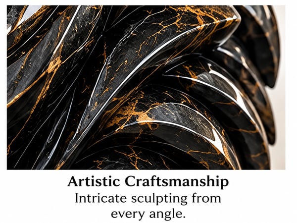 Detailed sculptural contours
