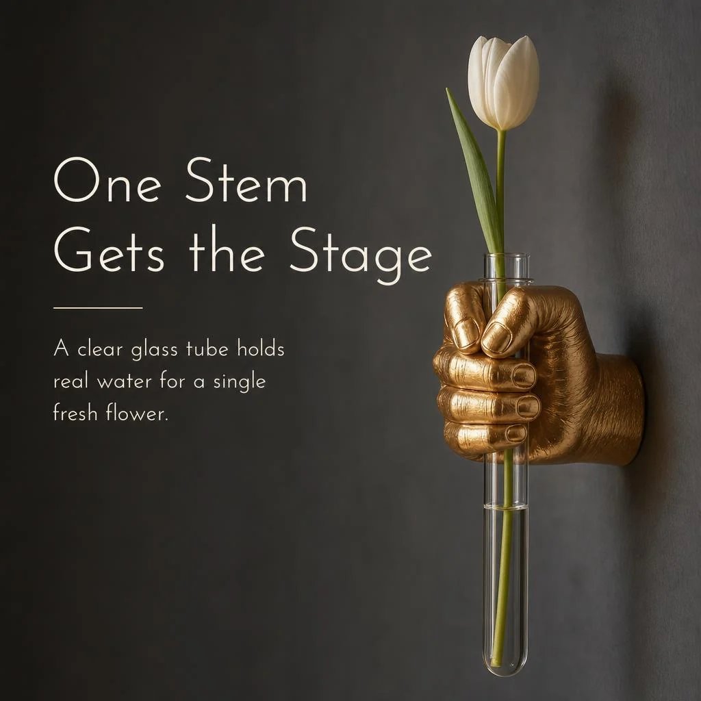 Single Flower Wall Bud Vase