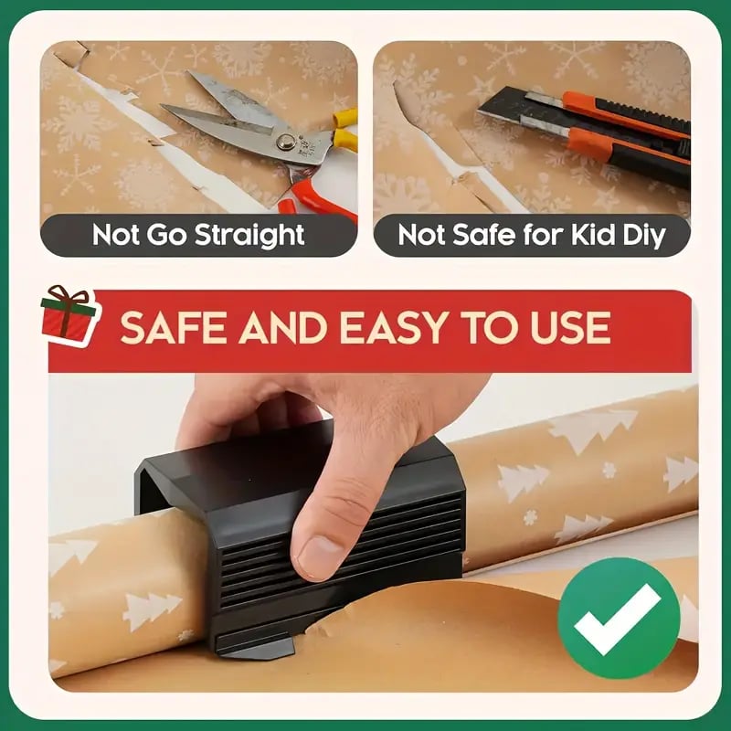 christmas gift wrapping paper cutter   blade manual cutting   diy scrapbooking portable slider paper trimmer birthday gifts home office battery free   precision Product details 0