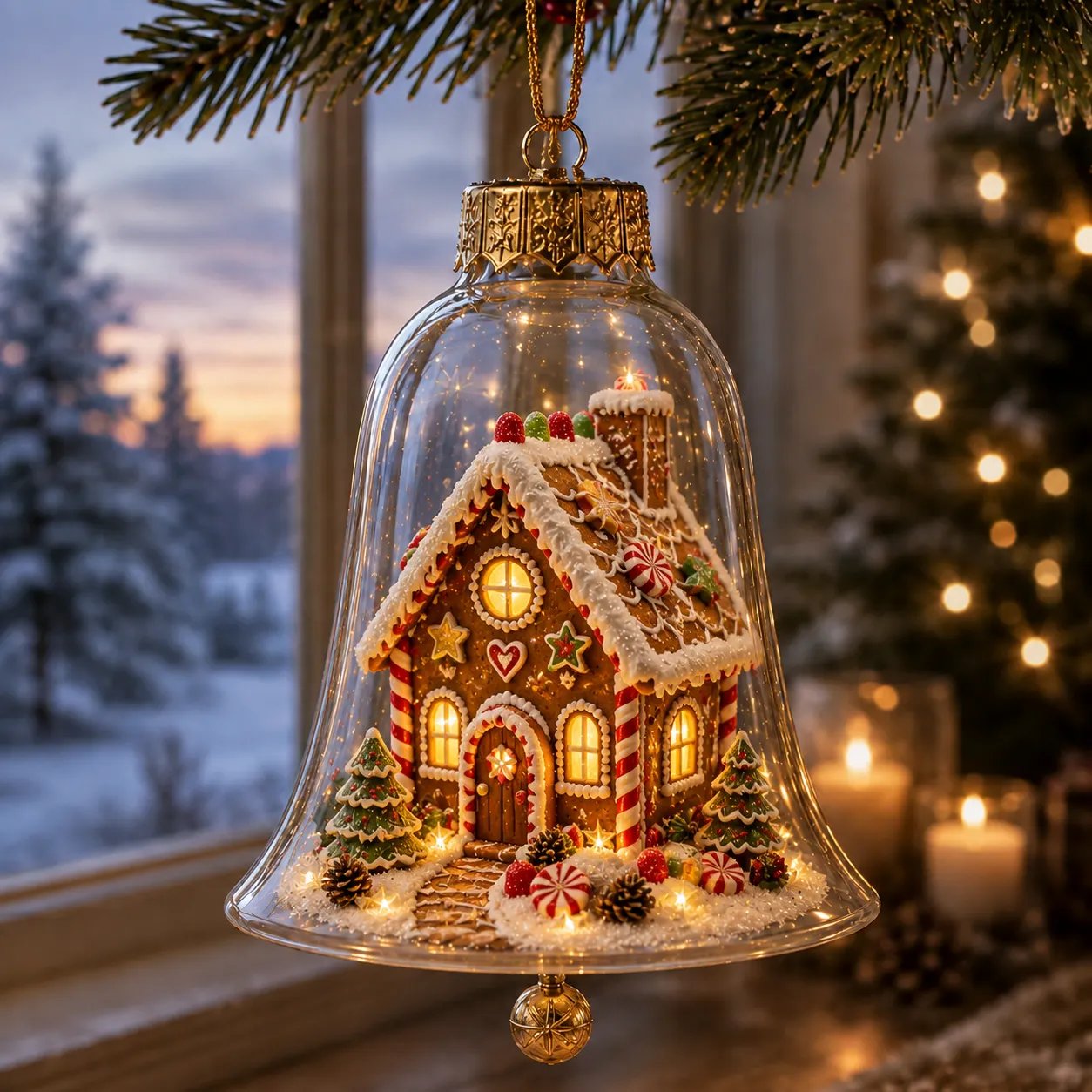✨🎄 Glowing Christmas Story Ornament – Light-Up Mini Holiday Scene