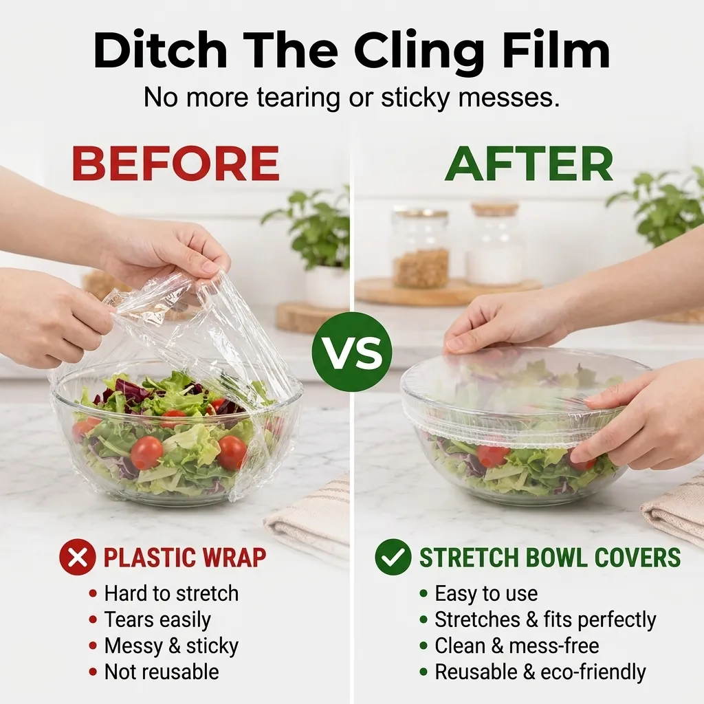 Cling film vs Elastic Cover