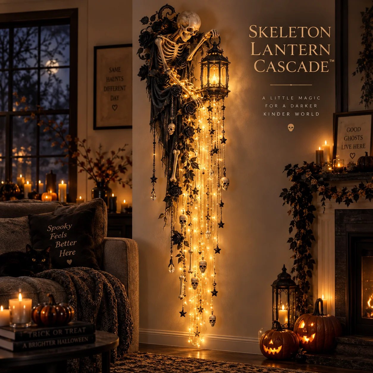 Skeleton Lantern Cascade