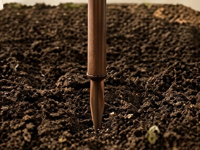 Stake into soil Stake into soil