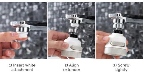 360° Rotating Faucet Booster Shower How to set up