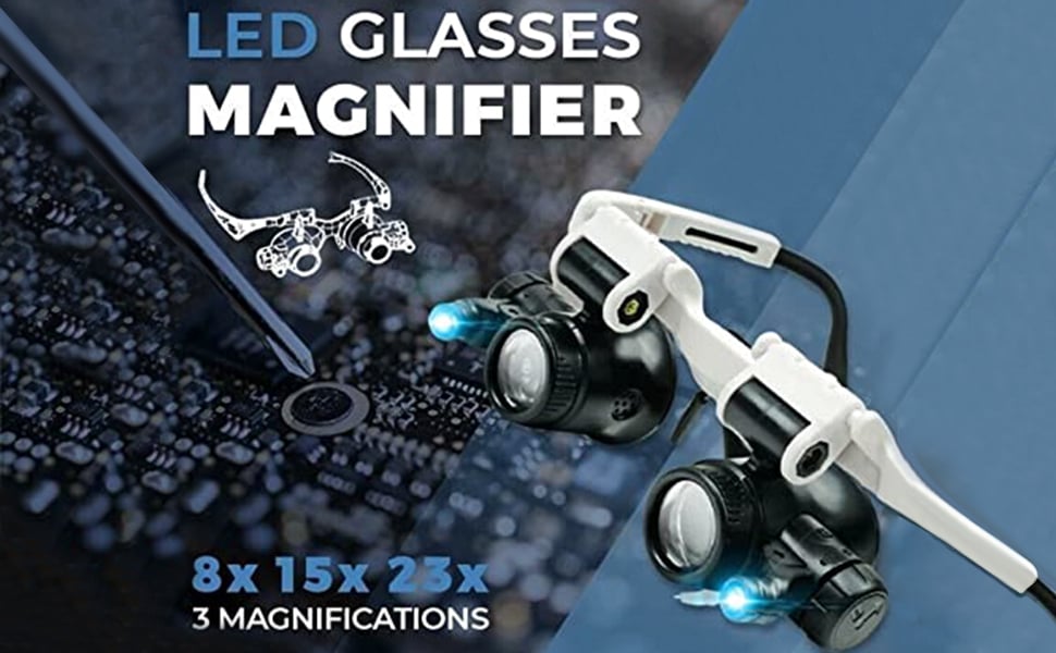 Headband LED Glasses Magnifier