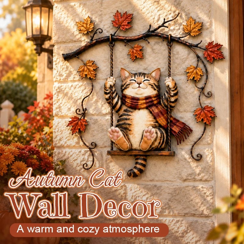 Autumn Cat Wall Decor