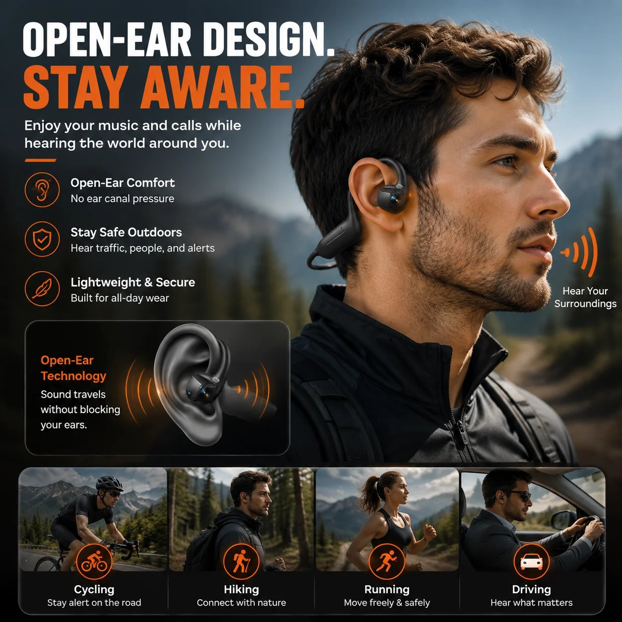 Open-ear audio awareness