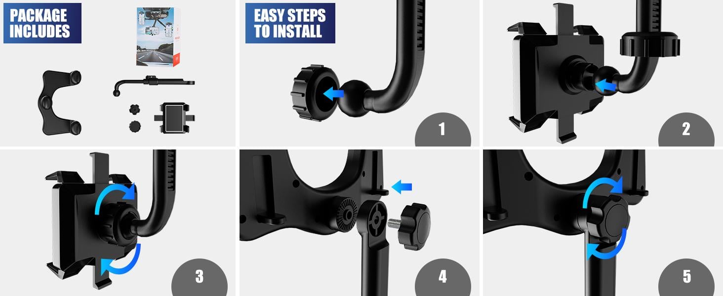 360 Degree Car Phone Holder Rearview Mirror, 2024 Multifunctional Navigation Bracket, 360° Rotatable & Retractable Car Phone Holder,car accessories 360 Degree Car Phone Holder Rearview Mirror, 2024 Multifunctional Navigation Bracket, 360° Rotatable & Retractable Car Phone Holder,car accessories