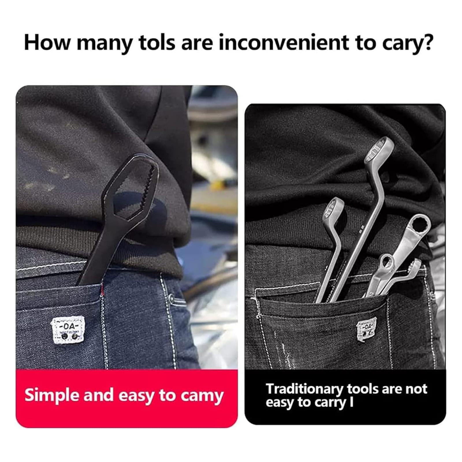 Universal Car Torx Wrench,8-22mm Self-tightening Wrench,Double-head Torx Spanner,Non-Slip Multi-function Wrench for Most Nuts & Bolts Repair,Professional Car Assembly & Disassembly Tool.