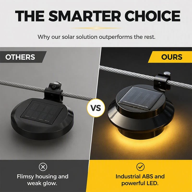 ☀️ Solar LED Gutter Wall Light | Outdoor Accent product detail 8