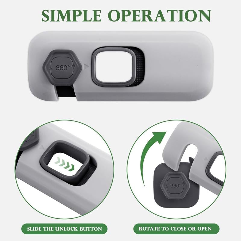 5 Pack Proof Refrigerator Lock, Proofing Cabinet Locks, oven lock safety, fridge lock, for Fridge, Drawers, Dishwasher, Oven, Cupboard, Closet, Adhesive, No Tools Need(Grey)