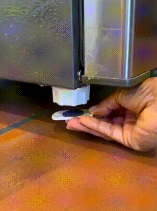 Mini caster wheels helping a household storage item move smoothly