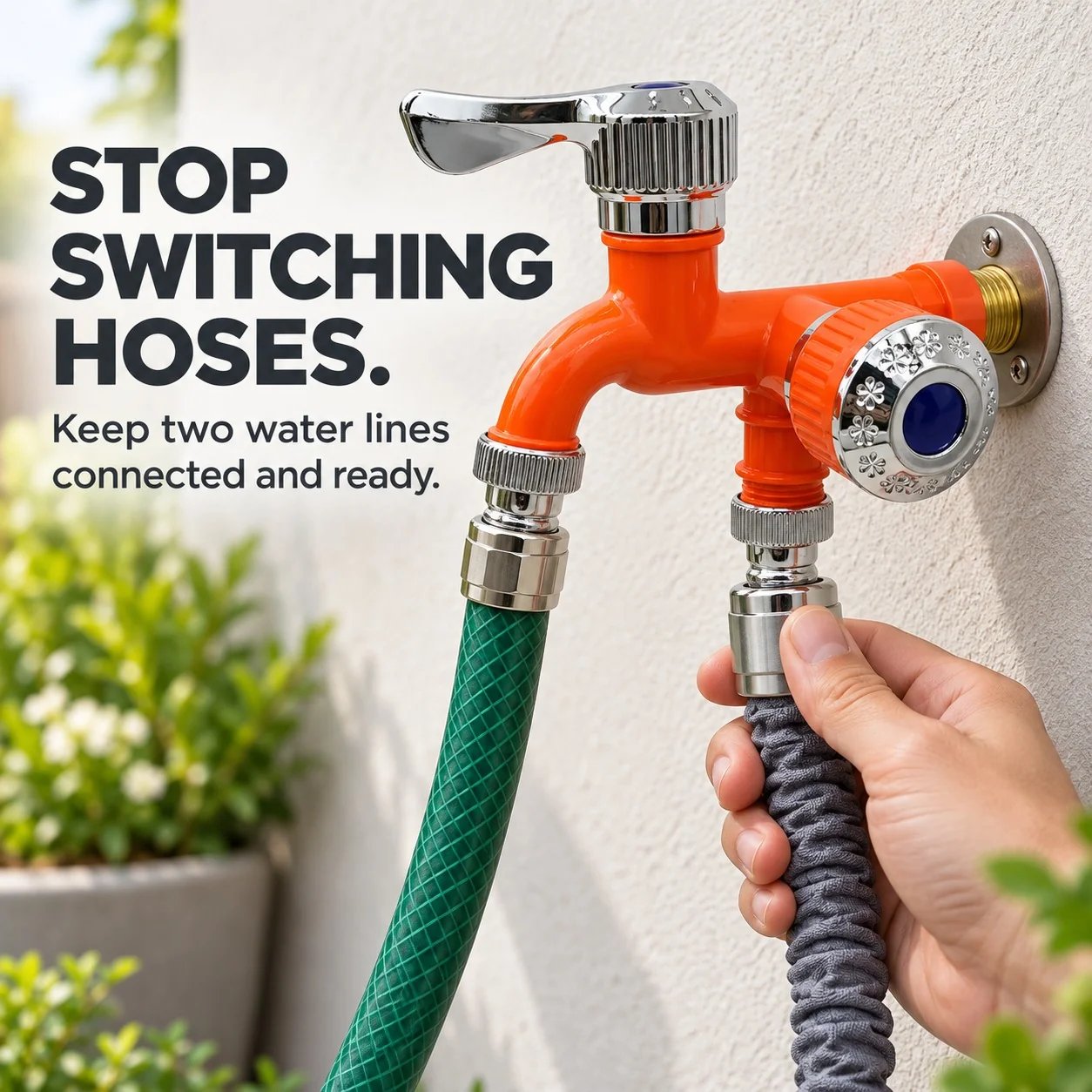 Control Each Outlet Independently Dual Water Tap