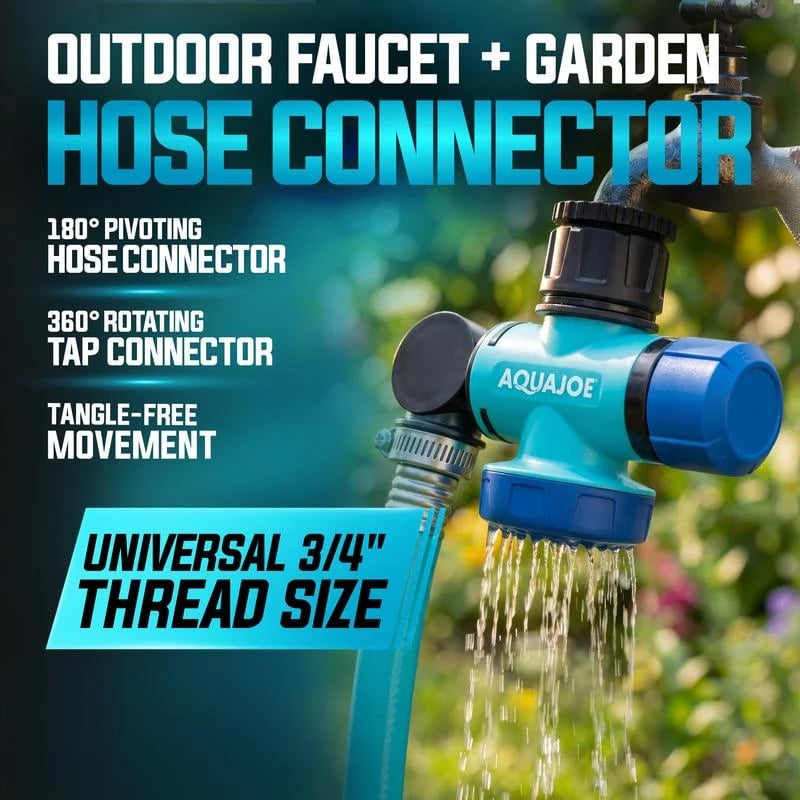 360 Degree Rotating Garden Hose Tap Connector