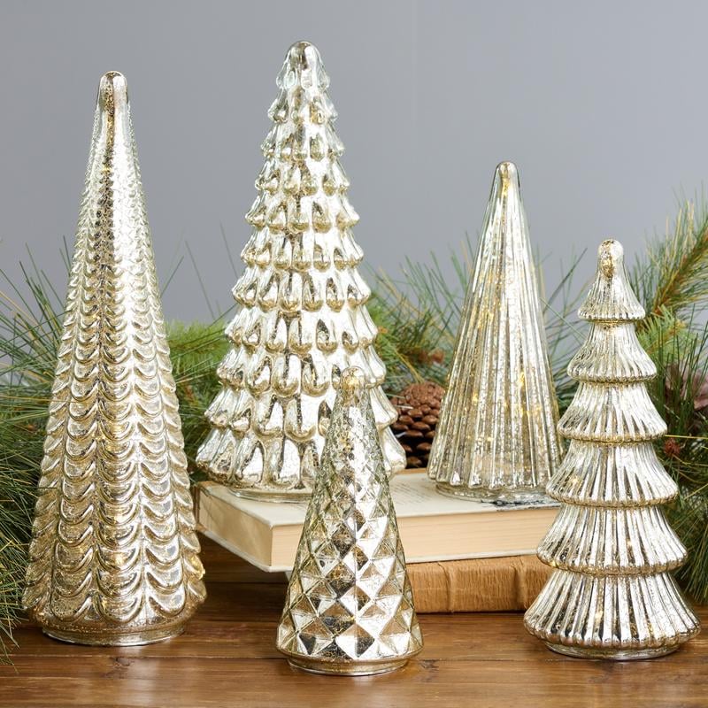 BFF Collection Set of 5 Illuminated Mercury Trees BFF Collection Set of 5 Illuminated Mercury Trees