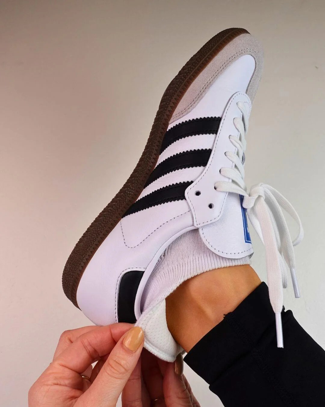 Putting on padded socks