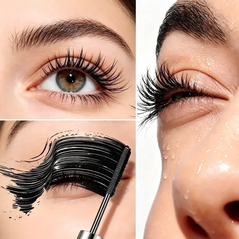 Long-wear smudge-resistant mascara
