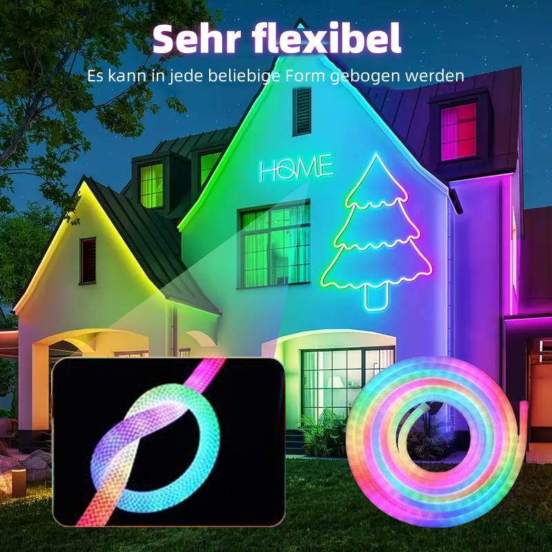 🌈360° leuchtender wasserdichter Streifen mit Musiksynchronisation🎁
