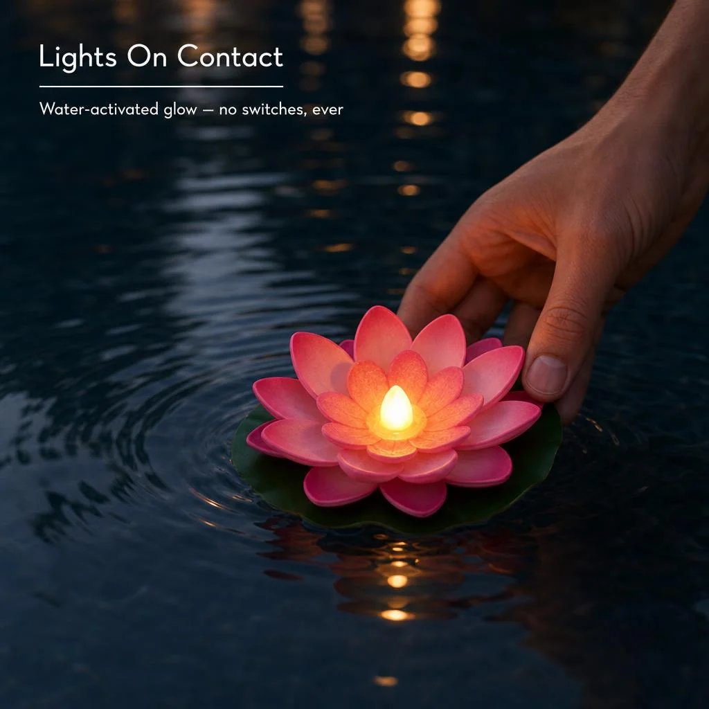 Lights Activate on Water Contact