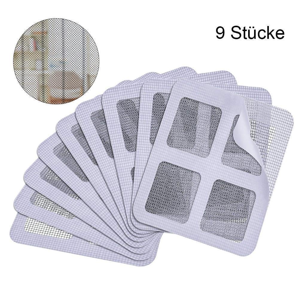Reparatur Stoff Masche Band oder Patch - grau-9 Stk