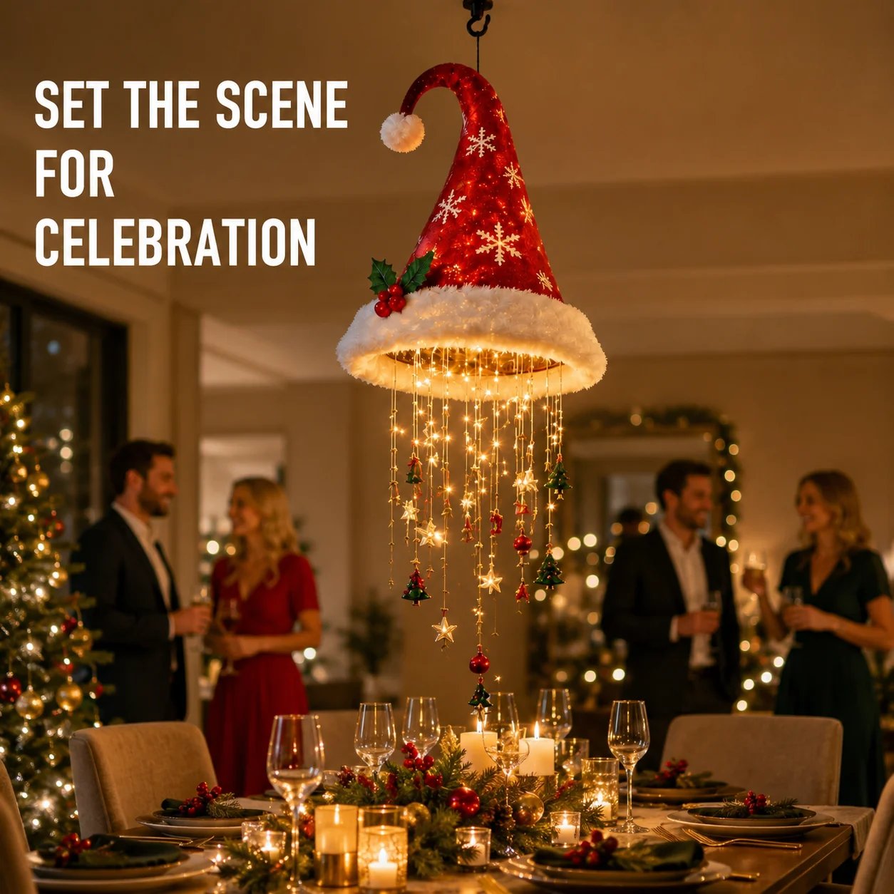 Holiday Lighted Garland festive Christmas room decor
